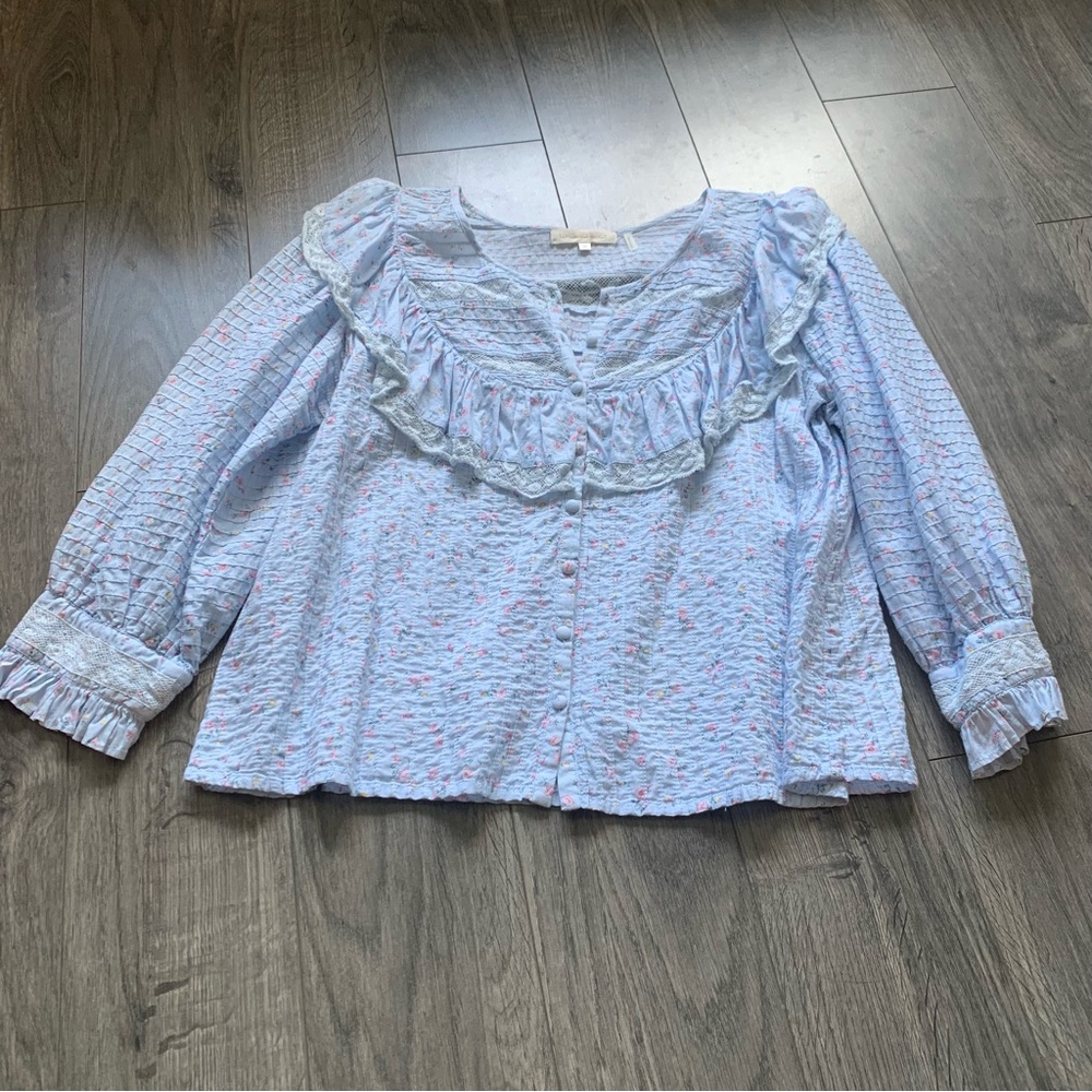 Loveshackfancy Canna ruffle top